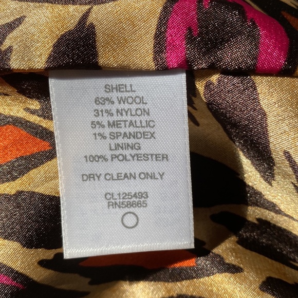 Double Breasted Wool Blend Jacket w/ Metallic Threads - Picture 9 of 9